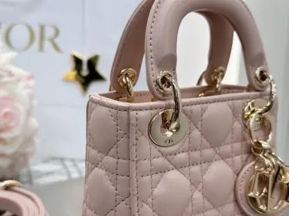  Dior Lady Dior Micro Bag Powder Pink Cannage Lambskin #3280 - Image 3
