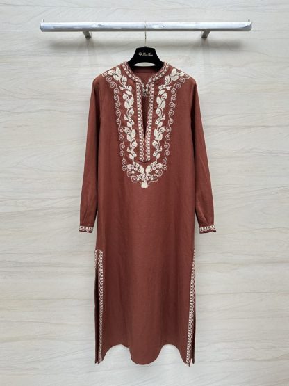 Replica Loro Piana Faye Dress Linen Women #3241