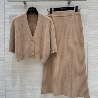 Replica Loro Piana Cervatto Cardigan with Cervatto Skirt Baby Cashmere 2024 #3243