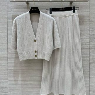 Replica Loro Piana Cervatto Cardigan with Cervatto Skirt Baby Cashmere 2024 #3242