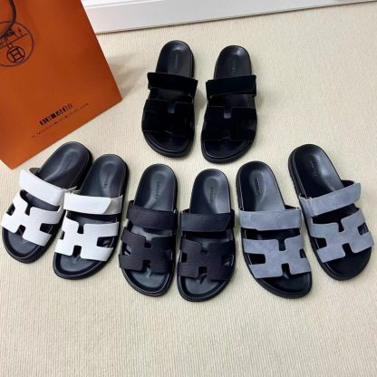 Hermes Women's Chypre Sandal Black CalfSkin #3332 - Image 21