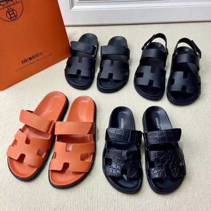 Hermes Women's Chypre Sandal Black CalfSkin #3332 - Image 22