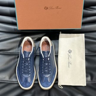 Replica Loro Piana Tennis Walk Sneakers Calfskin Suede #3240
