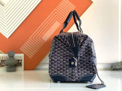  Goyard Bowling 45 bag Travel Bag Navy Blue #3455 - Image 7