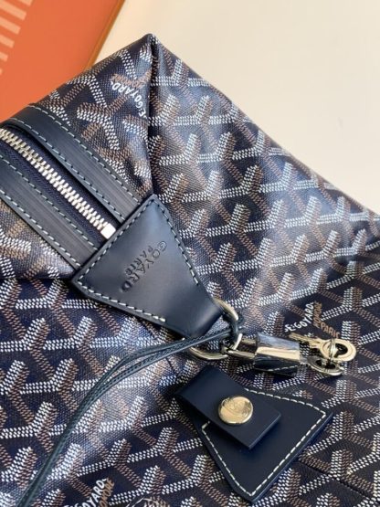  Goyard Bowling 45 bag Travel Bag Navy Blue #3455 - Image 3