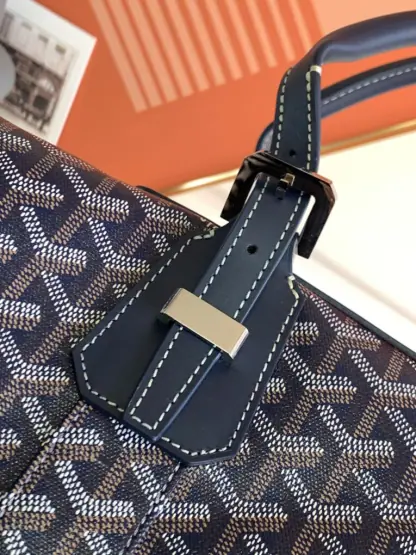  Goyard Bowling 45 bag Travel Bag Navy Blue #3455 - Image 4