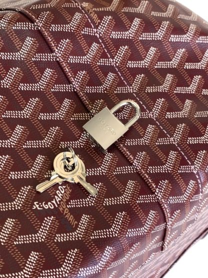  Goyard Bowling 45 bag Travel Bag Burgundy #3456 - Image 2
