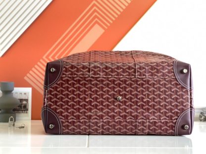  Goyard Bowling 45 bag Travel Bag Burgundy #3456 - Image 5