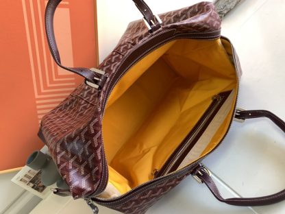  Goyard Bowling 45 bag Travel Bag Burgundy #3456 - Image 8