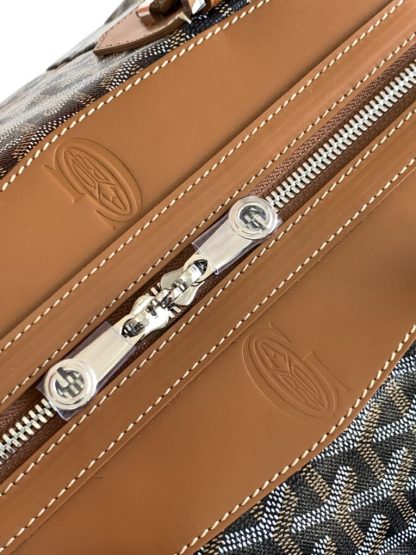  Goyard Bowling 45 bag Travel Bag Black & Tan #3458 - Image 6