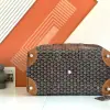  Goyard Bowling 45 bag Travel Bag Black & Tan #3458 - Image 9