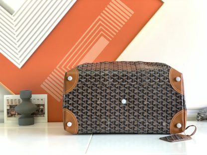  Goyard Bowling 45 bag Travel Bag Black & Tan #3458 - Image 9