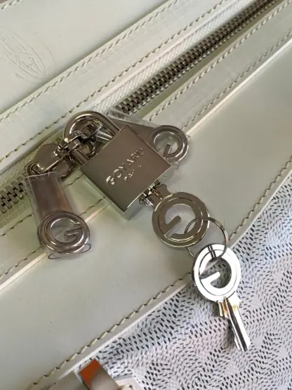  Goyard Bowling 45 bag Travel Bag White #3460 - Image 8