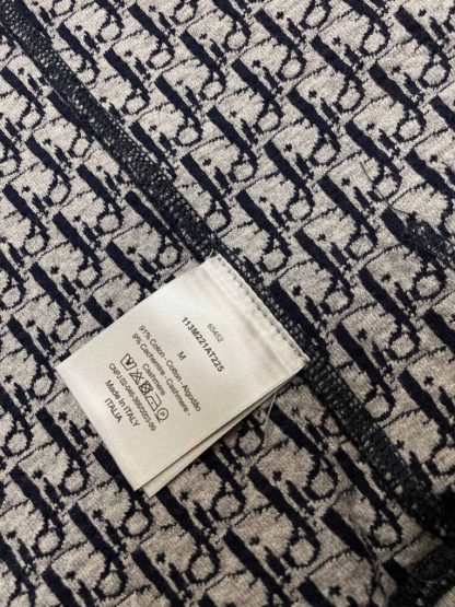  Men's Dior Hooded Track Jacket Navy Blue Cotton Knit and Cashmere #3477 - Image 7