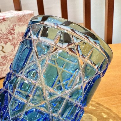  Dior Water Glass 7 Colors crystal Cups Aquamarine #3466 - Image 4