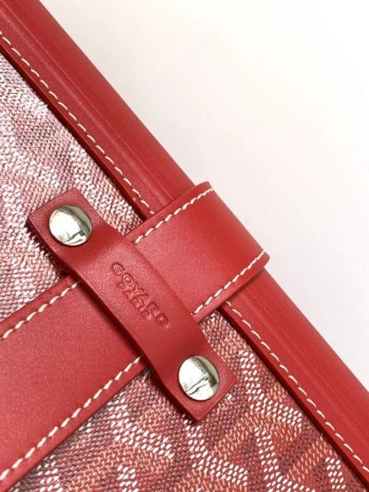  Goyard Luggage Bourget PM Trolley Case Red #3454 - Image 5