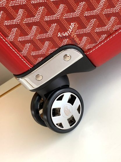  Goyard Luggage Bourget PM Trolley Case Red #3454 - Image 7
