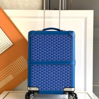 Replica Goyard Luggage Bourget PM Trolley Case Blue #3447