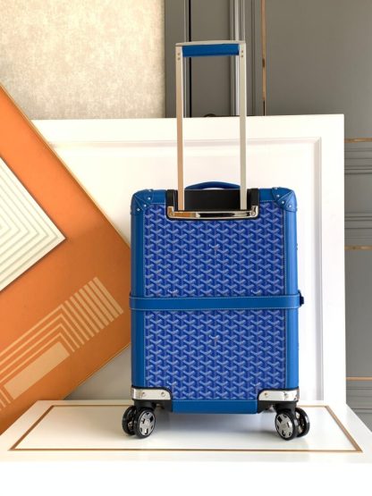  Goyard Luggage Bourget PM Trolley Case Blue #3447 - Image 9