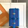  Goyard Luggage Bourget PM Trolley Case Blue #3447 - Image 8