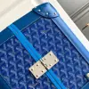  Goyard Luggage Bourget PM Trolley Case Blue #3447 - Image 7