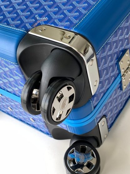  Goyard Luggage Bourget PM Trolley Case Blue #3447 - Image 4
