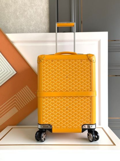 Replica Goyard Luggage Bourget PM Trolley Case Yellow #3444