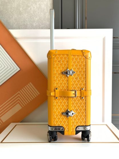  Goyard Luggage Bourget PM Trolley Case Yellow #3444 - Image 9