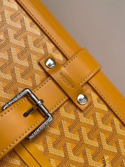  Goyard Luggage Bourget PM Trolley Case Yellow #3444 - Image 7