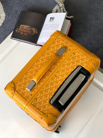  Goyard Luggage Bourget PM Trolley Case Yellow #3444 - Image 6