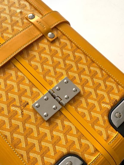  Goyard Luggage Bourget PM Trolley Case Yellow #3444 - Image 4