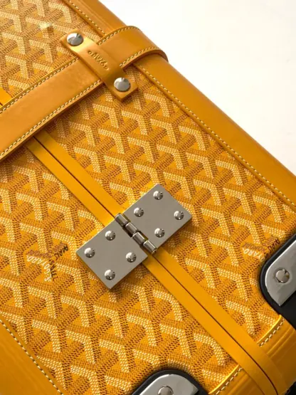  Goyard Luggage Bourget PM Trolley Case Yellow #3444 - Image 4
