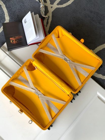  Goyard Luggage Bourget PM Trolley Case Yellow #3444 - Image 3