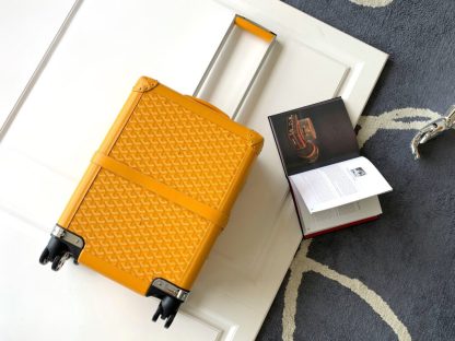  Goyard Luggage Bourget PM Trolley Case Yellow #3444 - Image 10
