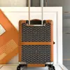  Goyard Luggage Bourget PM Trolley Case Black & Tan #3445 - Image 9