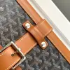  Goyard Luggage Bourget PM Trolley Case Black & Tan #3445 - Image 7