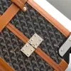  Goyard Luggage Bourget PM Trolley Case Black & Tan #3445 - Image 6
