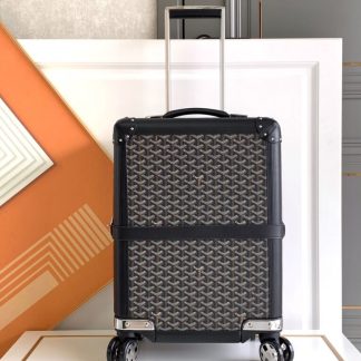 Replica Goyard Luggage Bourget PM Trolley Case Black #3451