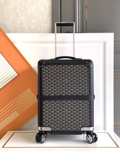 Replica Goyard Luggage Bourget PM Trolley Case Black #3451