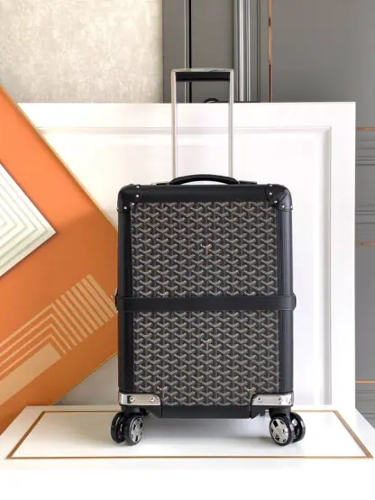 Replica Goyard Luggage Bourget PM Trolley Case Black #3451