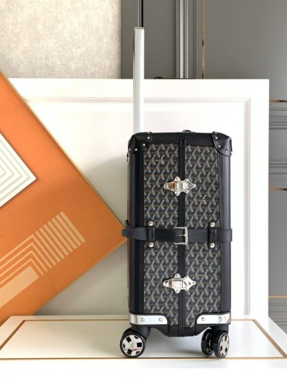  Goyard Luggage Bourget PM Trolley Case Black #3451 - Image 9