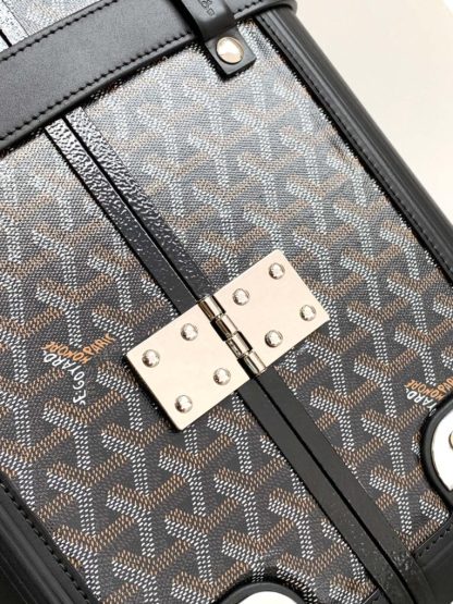  Goyard Luggage Bourget PM Trolley Case Black #3451 - Image 7