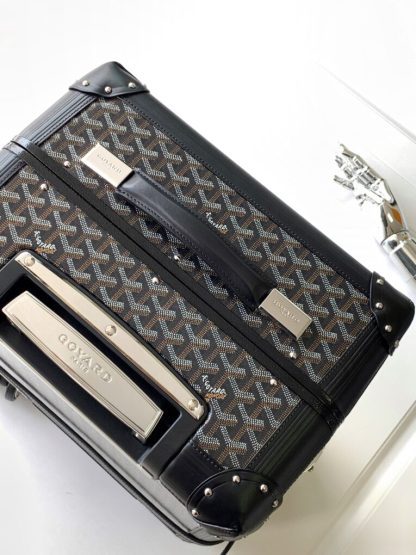  Goyard Luggage Bourget PM Trolley Case Black #3451 - Image 6