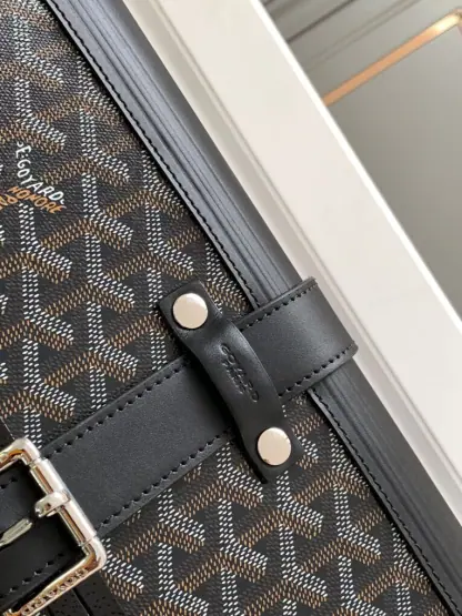  Goyard Luggage Bourget PM Trolley Case Black #3451 - Image 4