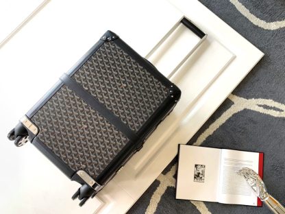  Goyard Luggage Bourget PM Trolley Case Black #3451 - Image 2