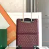  Goyard Luggage Bourget PM Trolley Case Burgundy #3448 - Image 5
