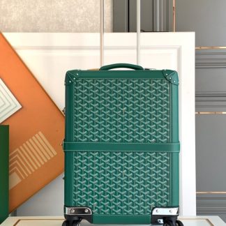 Replica Goyard Luggage Bourget PM Trolley Case Green #3446