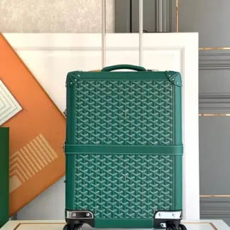 Replica Goyard Luggage Bourget PM Trolley Case Green #3446