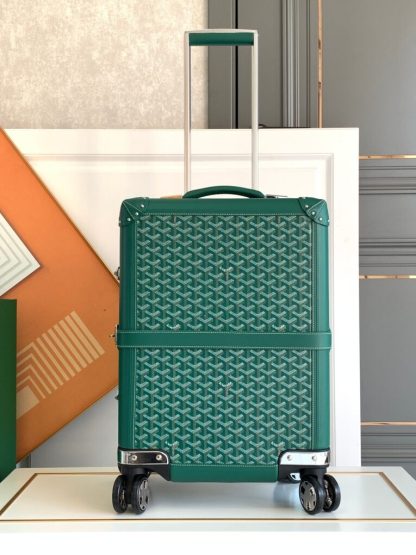 Replica Goyard Luggage Bourget PM Trolley Case Green #3446