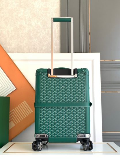  Goyard Luggage Bourget PM Trolley Case Green #3446 - Image 7